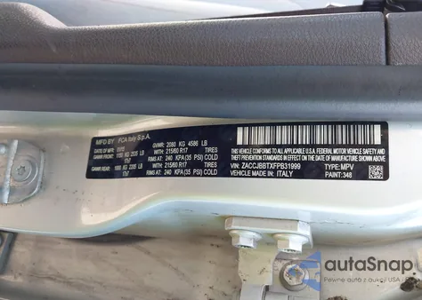 2015 Jeep Renegade Latitude from USA, damaged, VIN ZACCJBBTXFPB31999